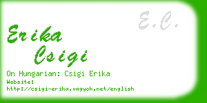 erika csigi business card